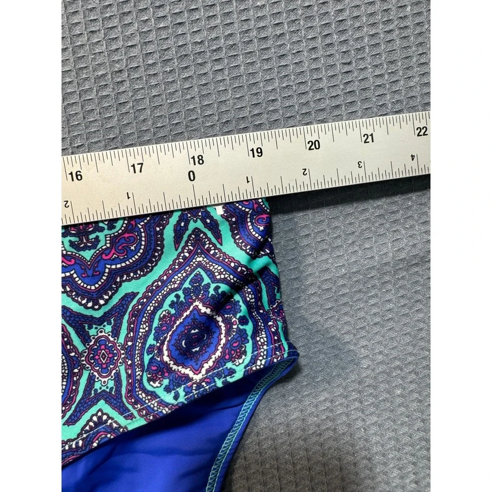 Coolibar Swim Bottoms Womens XXL Blue Paisley UPF 50+ Bikini Briefs
